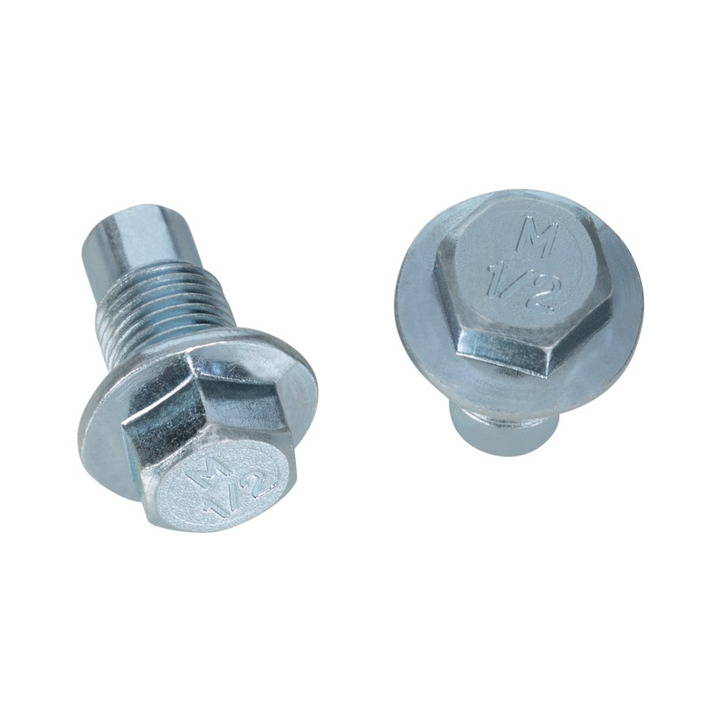 Oil Pan Drain Plug, 1/2″-20 Thread, Pilot Point, 5-Pack