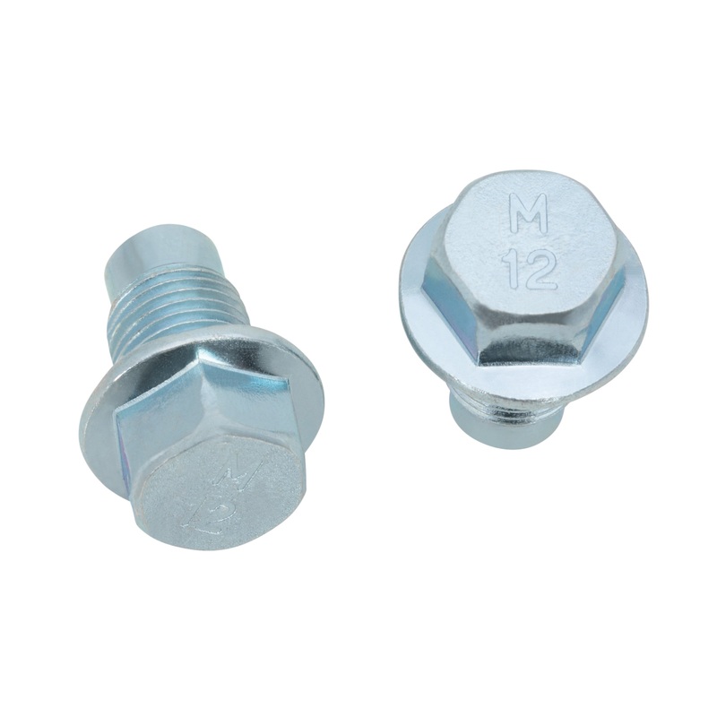 Oil Pan Drain Plug, M12 x 1.25 Thread, Pilot Point, 5-Pack