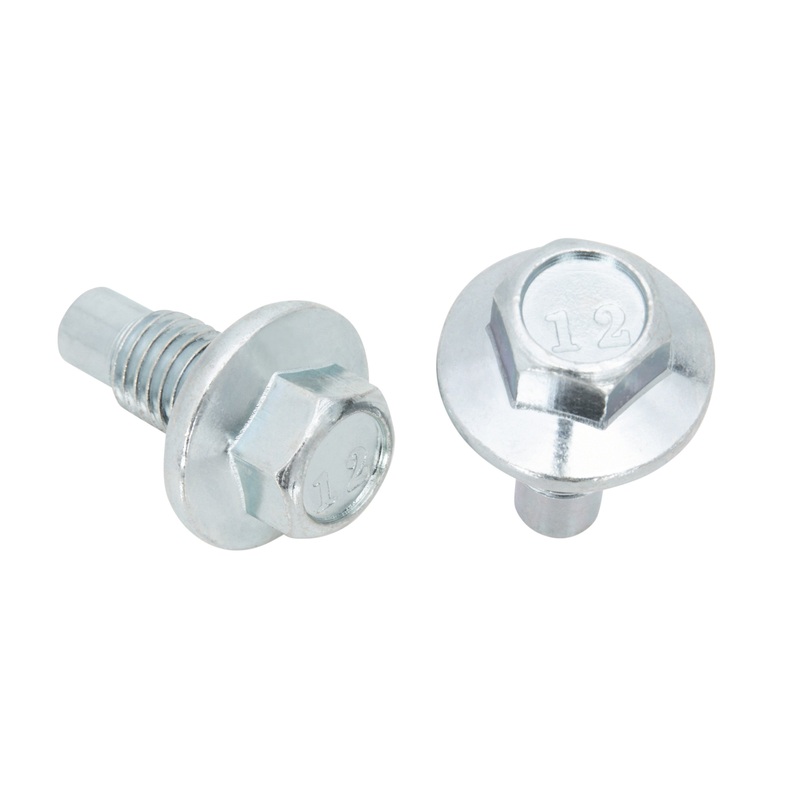 Oil Pan Drain Plug, M12 x 1.75 Thread, Pilot Point with O-ring Gasket, 5-Pack