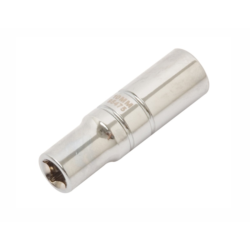 1/4-Inch Drive x 10mm 6-Point Deep Single Metric Chrome Socket
