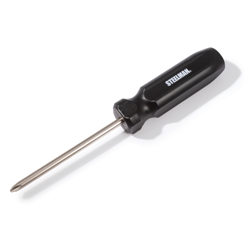 PH2 x 4-Inch Phillips Tip Screwdriver with Fluted Handle