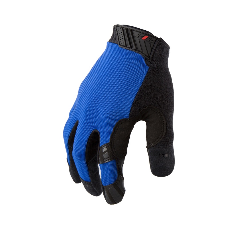 Silicone Grip Touch-Screen Compatible Mechanic Gloves in Blue LG