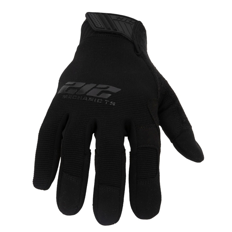 GSA Compliant Touchscreen Compatible Mechanic Gloves in Black SM
