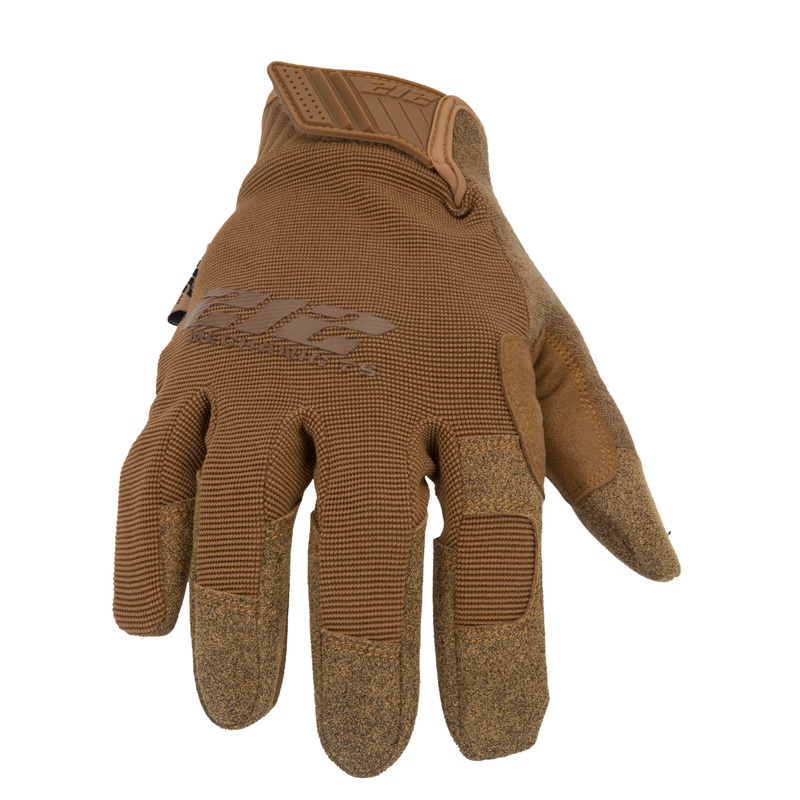 GSA Compliant Touchscreen Compatible Mechanic Gloves in Coyote SM