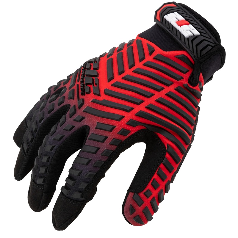 High Abrasion Resistant Utility Pro Work Gloves in Red, Gray, and Black SM