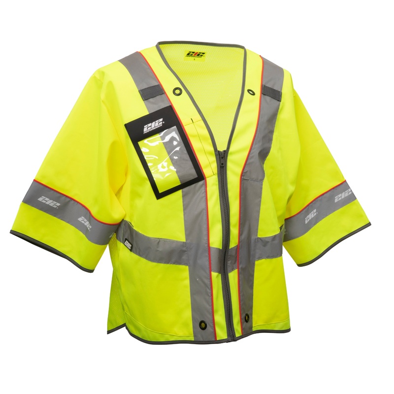 Premium Multi-Purpose Hi-Viz Safety Vest with Windowed Badge Pocket SM