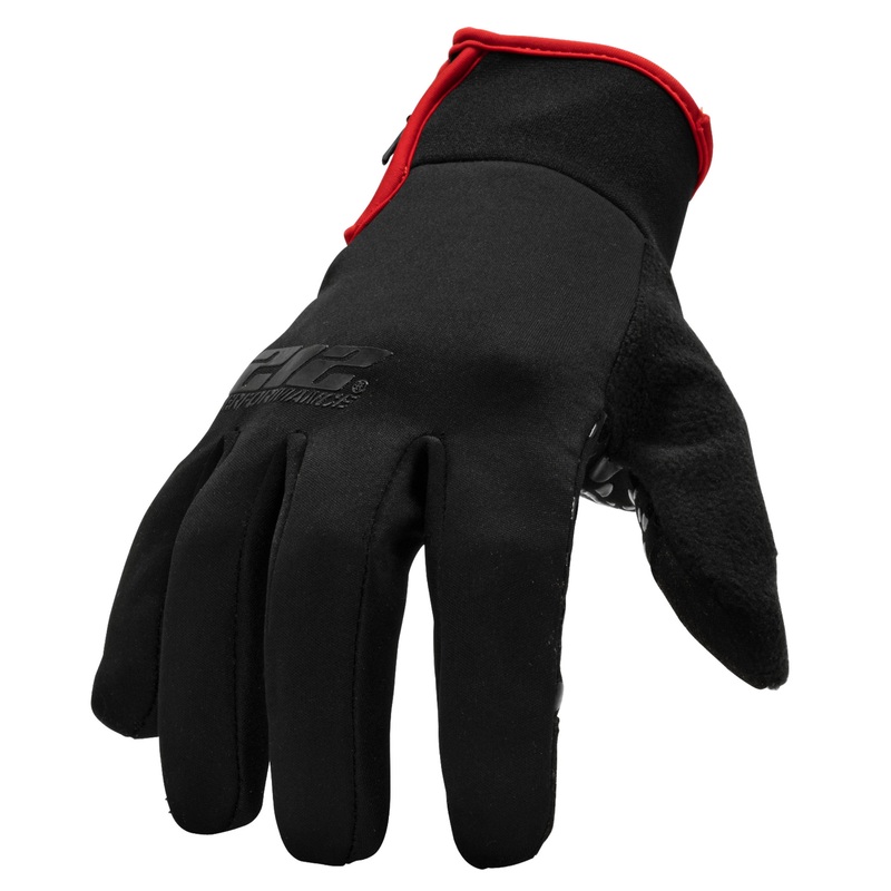 Silicone Palm Zipper Cuff Tundra Jogger Gloves in Black SM