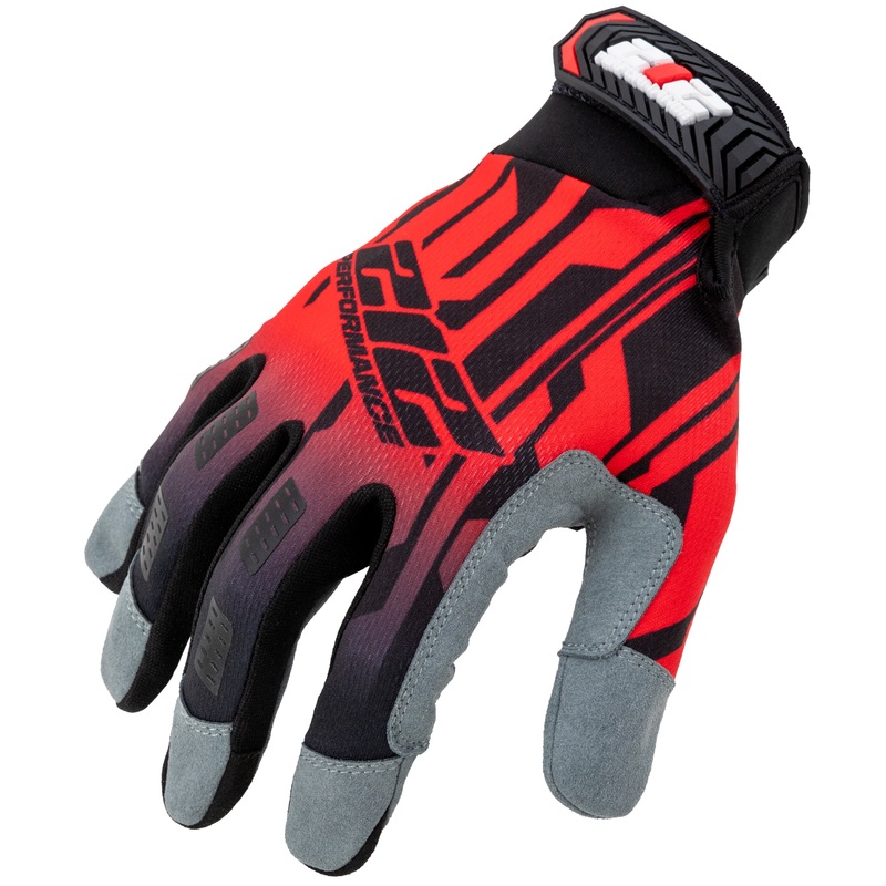Snag Resistant Breathable Wrencher Work Gloves in Red, Gray, and Black SM