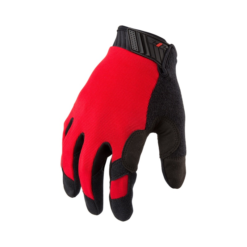 Touchscreen Compatible Mechanic Gloves in Red SM