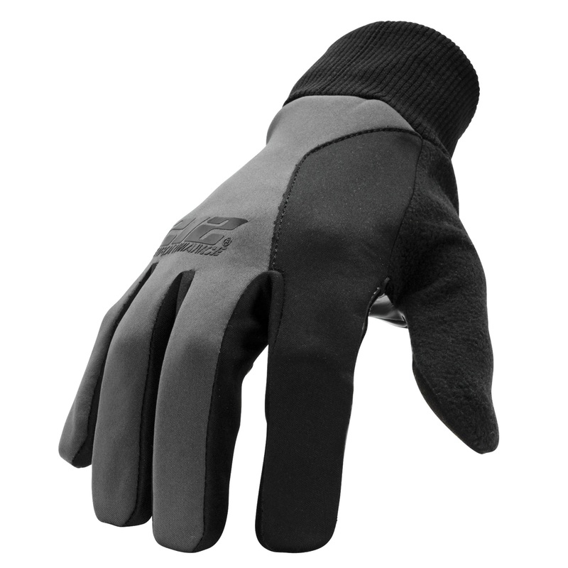 Touchscreen Compatible Silicone Palm Economy Tundra Jogger Gloves in Gray and Black SM