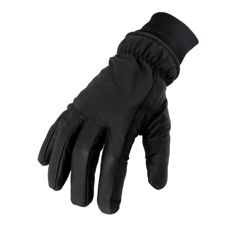 Tundra Cold Weather Black Leather Driver Gloves with Knit Cuff, GSA Compliant, 1-Pair, Black SM