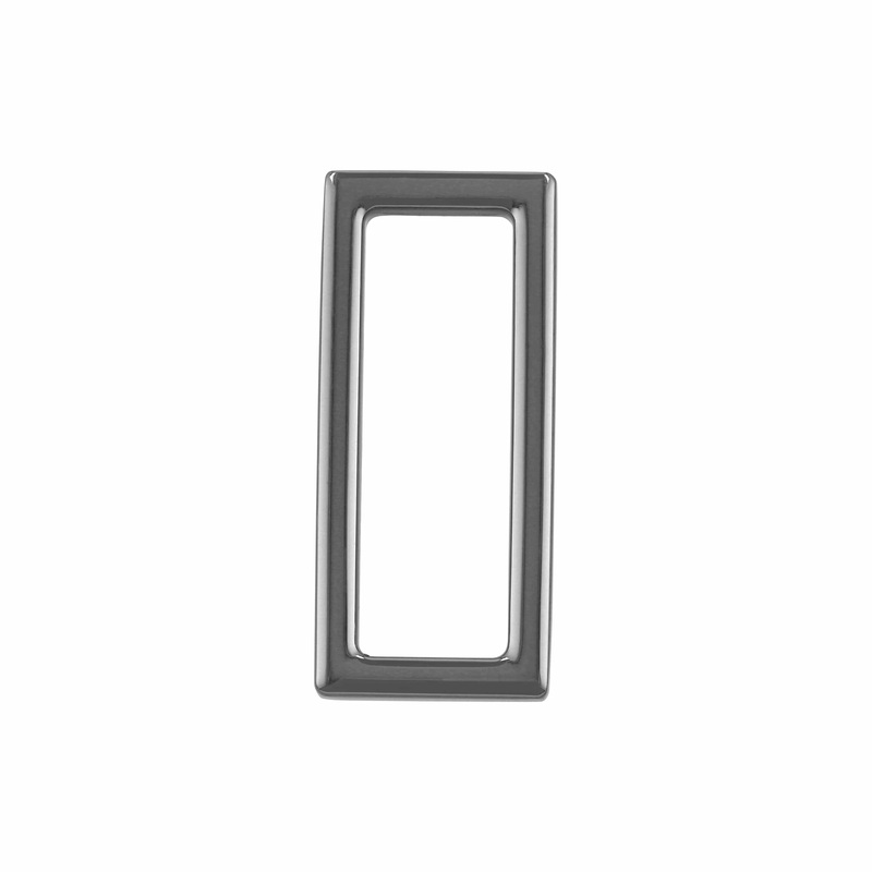 1 1/2″ Gunmetal, Rectangular Ring, Zinc Alloy, #P-3114-GUNM