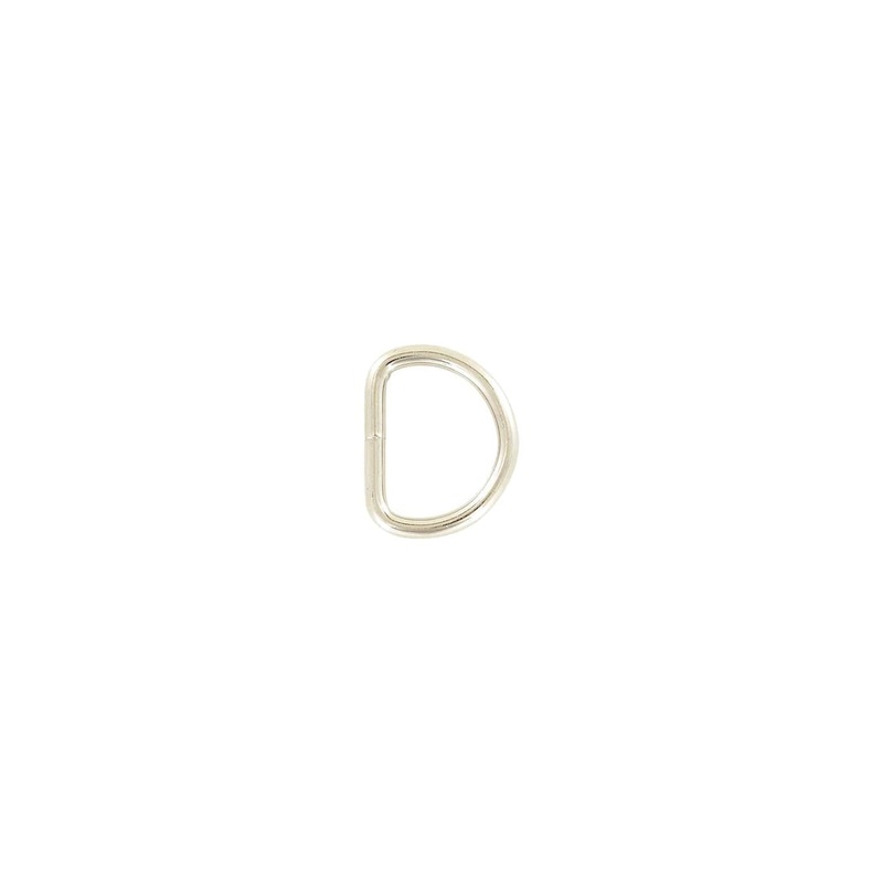 1 1/4″ Nickel, Welded D Ring, Steel, #P-2427