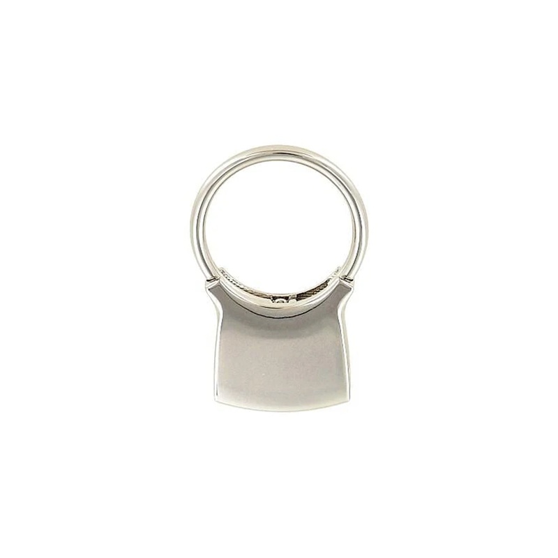 1 1/4″ Shiny Nickel, Cast Key Fob Ring, Zinc Alloy, #P-3014