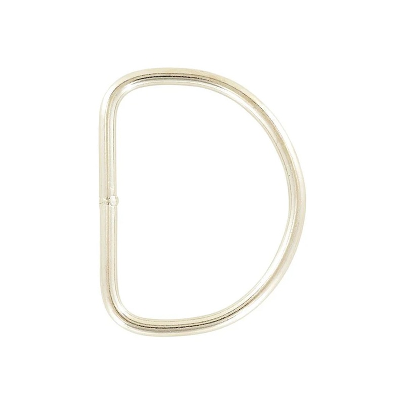 3 1/2″ Shiny Nickel, Welded D Ring, Steel, #P-2430