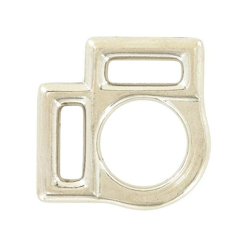 3/4″ Nickel, 2-Sided Halter Ring, Zinc Alloy, #L-2484