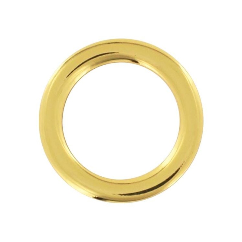 3/4″ Shiny Gold, Cast Flat Round Ring, Zinc Alloy, #P-2553-GOLD