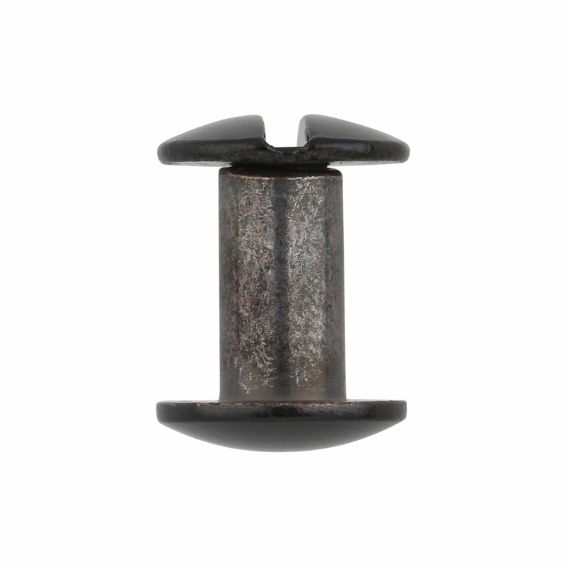 3/8″ Glossy Black, Chicago Screw, Solid Brass PK10, #L-156-3-8BLK