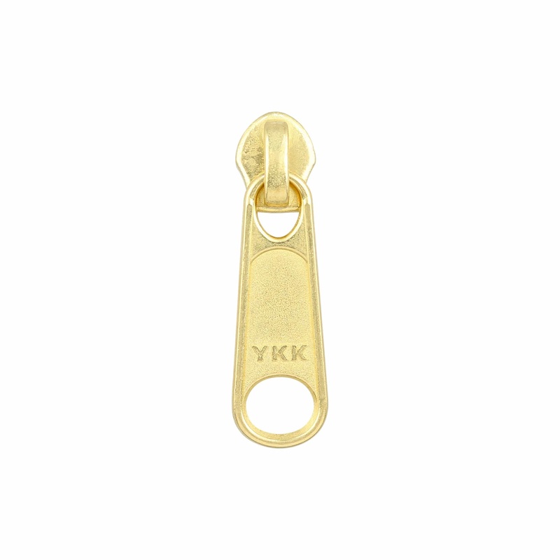 #4.5 Brass, Coil, YKK Long Tab Semi-Swivel Slider, Zinc Alloy, #4.5C-1-BP
