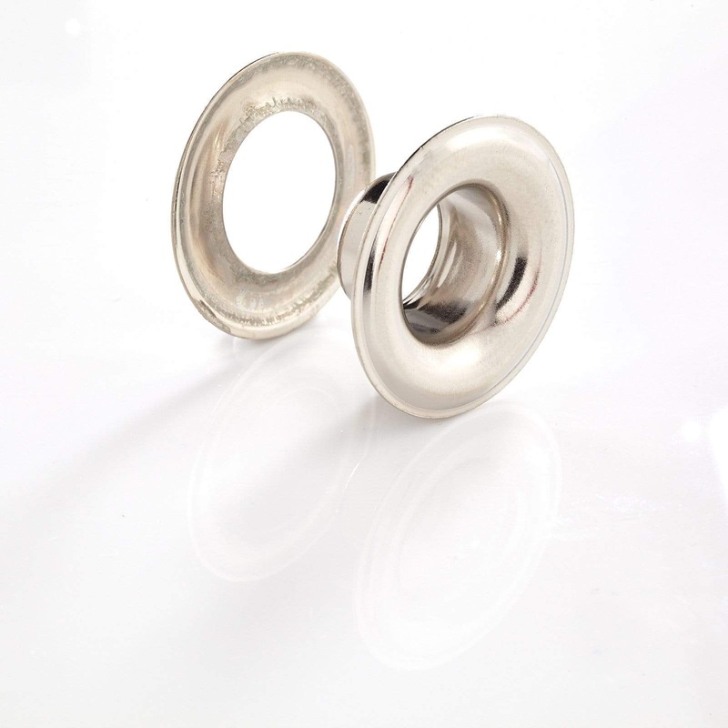 #4 Nickel, Grommet with Washer, Solid Brass, #GROM-4-SBN