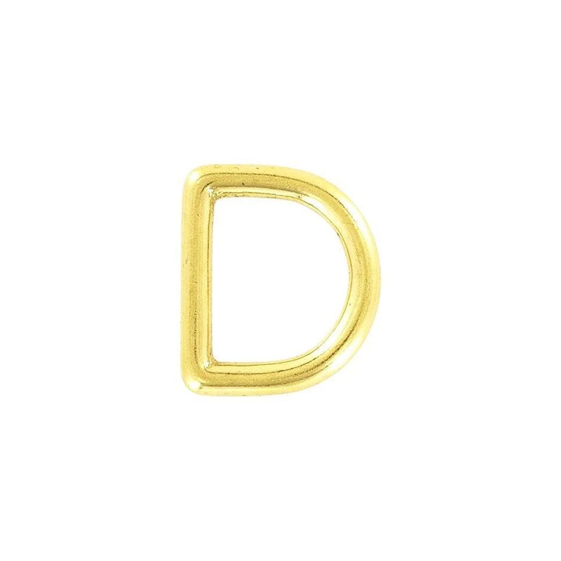 7/8″ Shiny Brass, Cast D Ring, Solid Brass, #P-1936