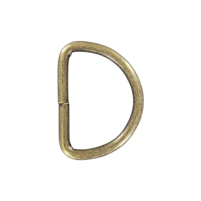 1 1/2″ Antique Brass, Welded D Ring, Steel, #P-2071-ANTB