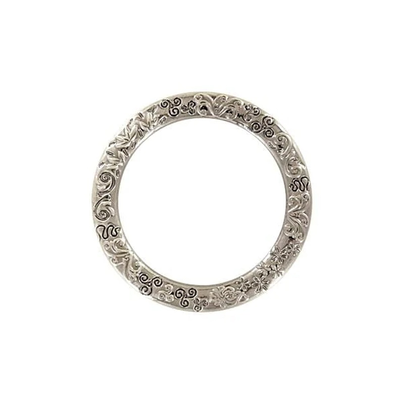 1 1/2″ Antique Nickel, Cast Flat Round Ring, Zinc Alloy, #P-2761-ANTN