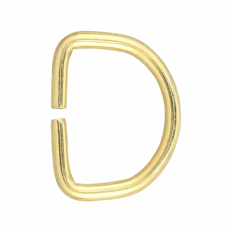 1 1/2″ Brass, Split D ring, Solid brass, #D-409-SB