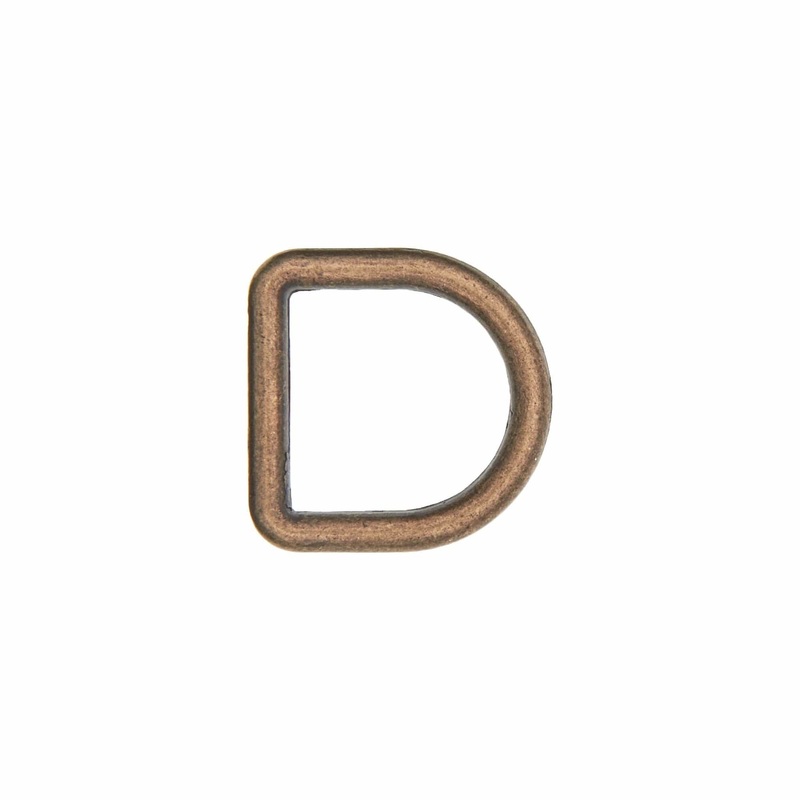 1/2″ Antique Brass, Cast D-Ring, Zinc Alloy, #D-301-ANTB