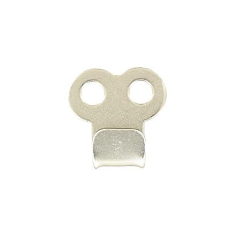 1/4″ Nickel, Boot Lace Hook with Double Rivet Holes, Steel, #A-309-NP