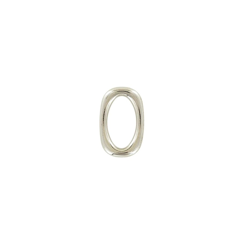 1″ Shiny Nickel, Oval Ring, Zinc Alloy, #P-2987-NIC