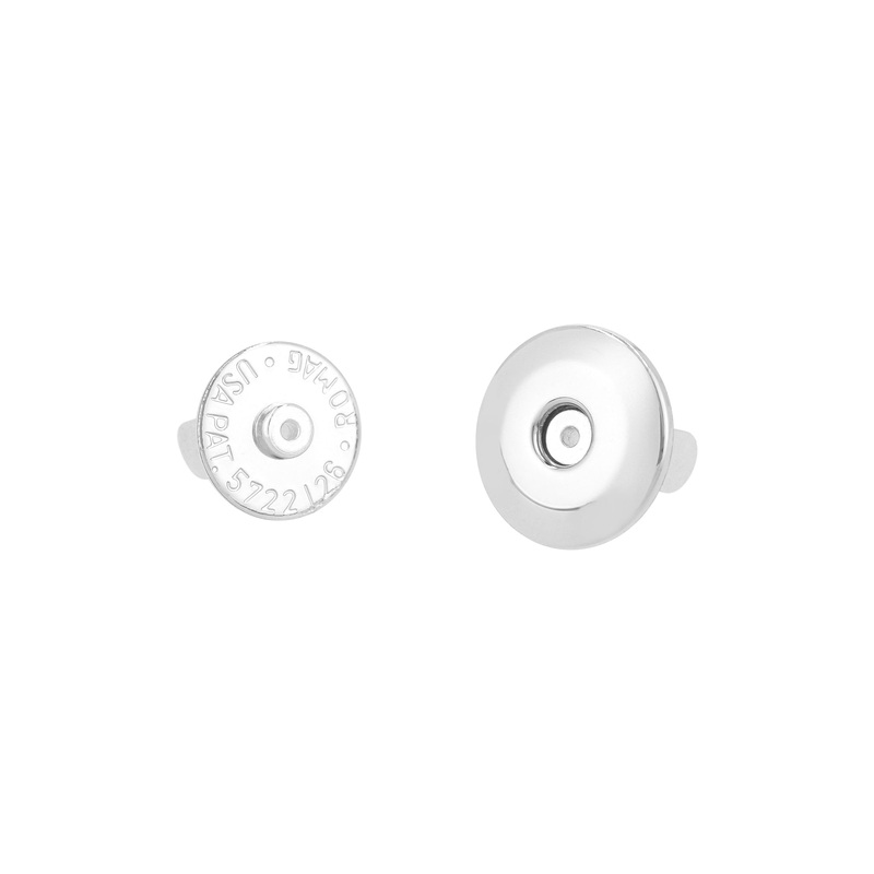 15mm Nickel, Beveloped Low Profile Magnetic Snap, Steel, #P-2405-NP