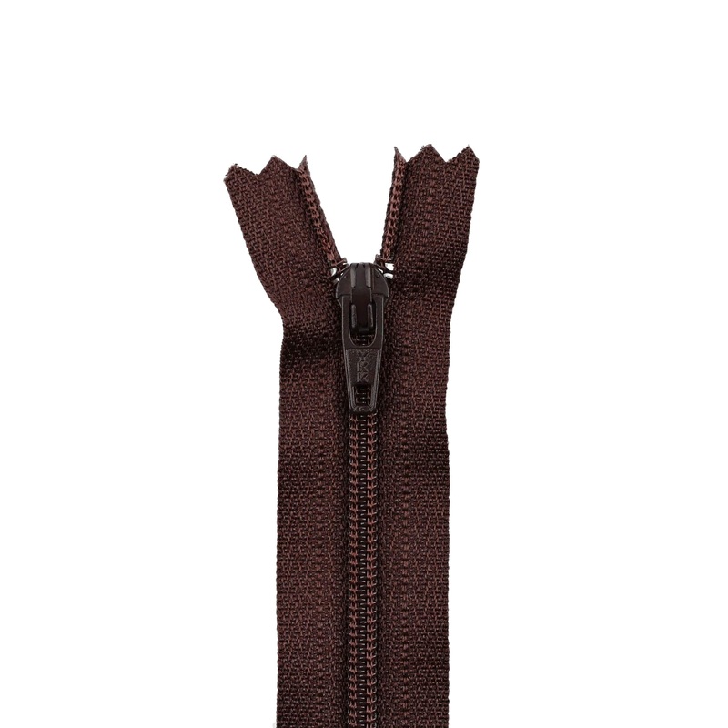 #2.5 Coil, Brown, 7″ YKK Closed End Zipper, Nylon, #705-7-BRO