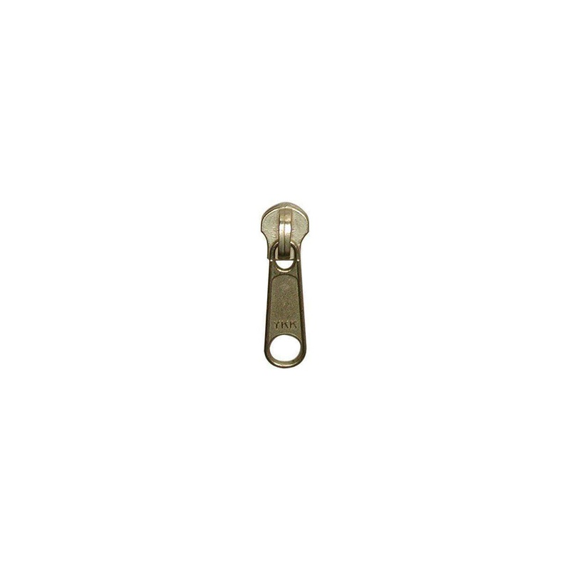 #4 Brass, Metal, YKK Long Tab Semi-Swivel Slider, Zinc Alloy, #4M-1-BP