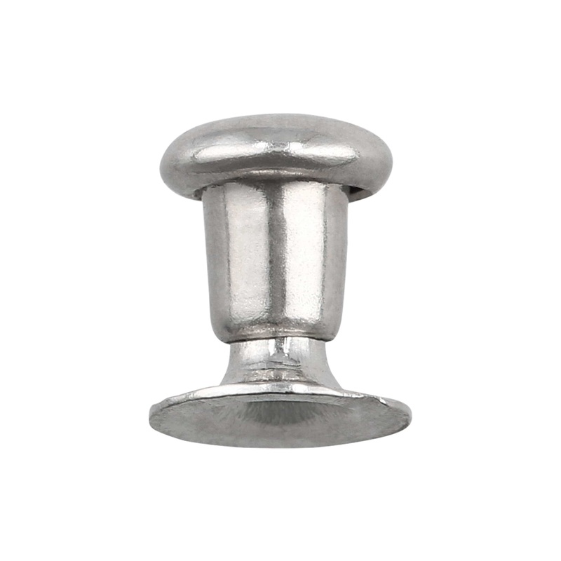 4mm Nickel, SIngle Cap Jiffy Rivets, Iron, #A-444-NP