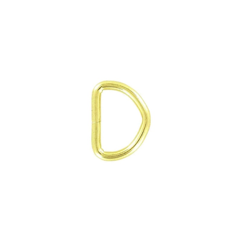 7/8″ Shiny Gold, Split D-Ring, Steel, #D-106-BP