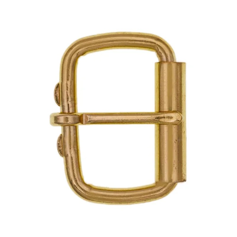 1 1/2″ Brass, Heel Bar Roller Buckle, Steel, #C-1477-BP