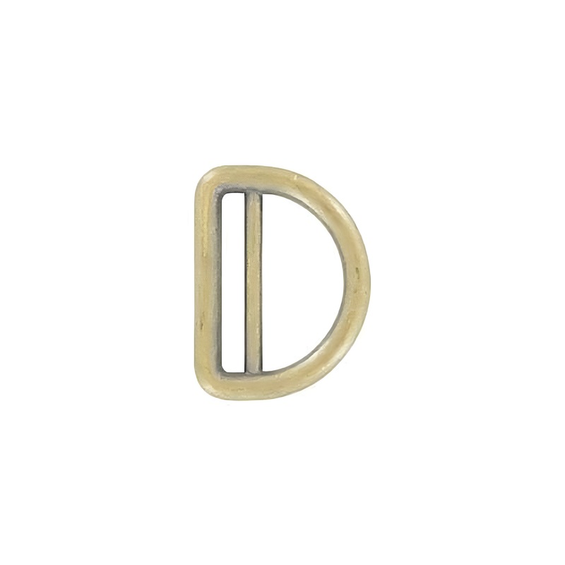 1″ Antique Brass, Cast Double Loop D-Ring, Zinc Alloy, #C-1438-ANTB