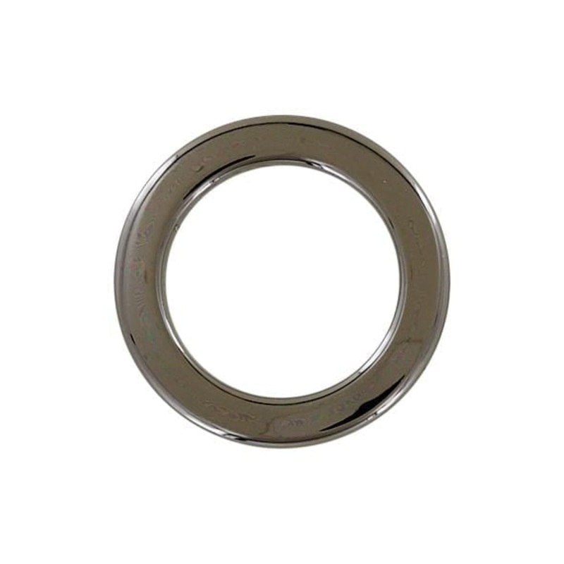 1″ Shiny Gunmetal, Flat Round Ring, Zinc Alloy, #P-3164-GUNM