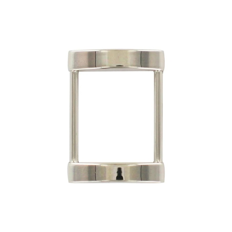 1″ Shiny Nickel, Solid Beveled Rectangular Ring, Zinc Alloy, #P-2559-NIC