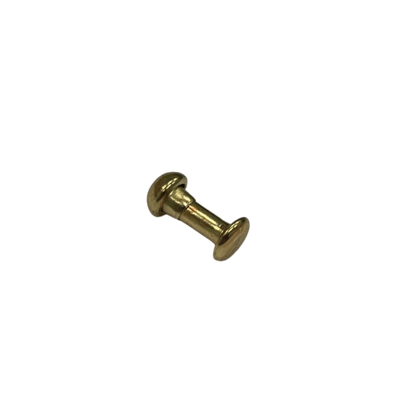 12mm Gold, Double Cap Domed Rivet, Steel, #A-408-GP