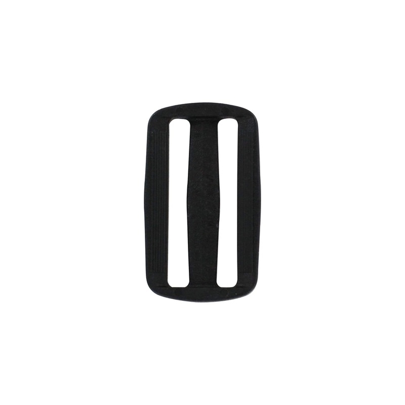 2″ Black, Sliplock Tri-Glide Slide Buckle, Plastic, #SL-2