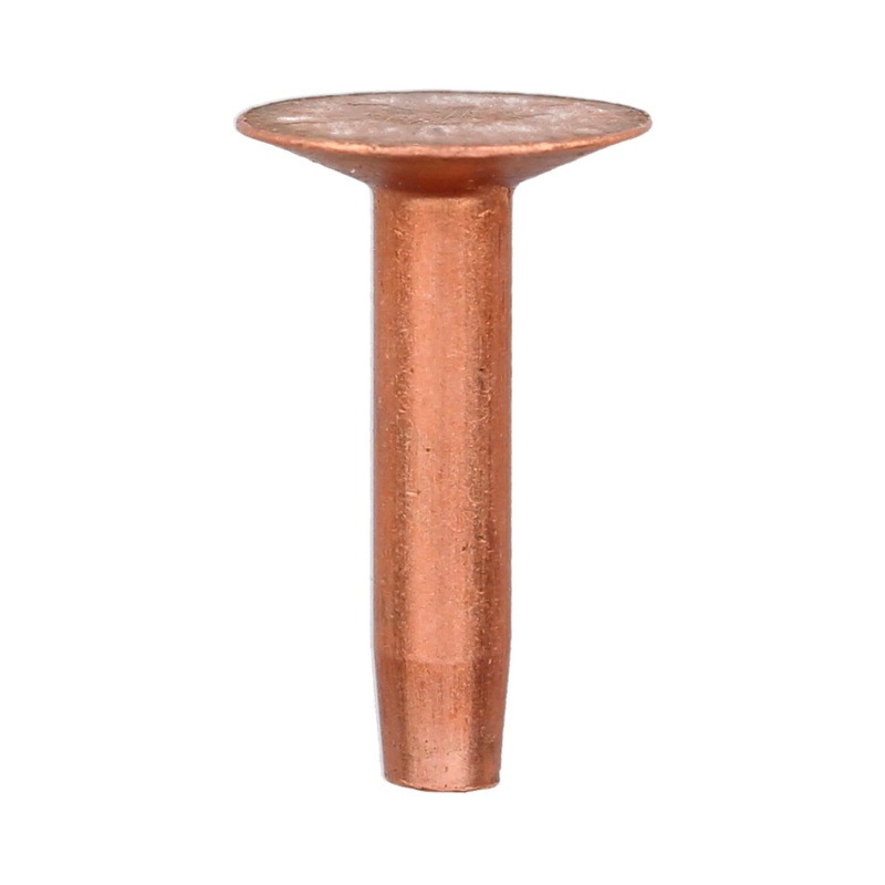 3/4″ Copper, #9 Rivet with Burr 1lb Box, Copper, #L-307-9-B