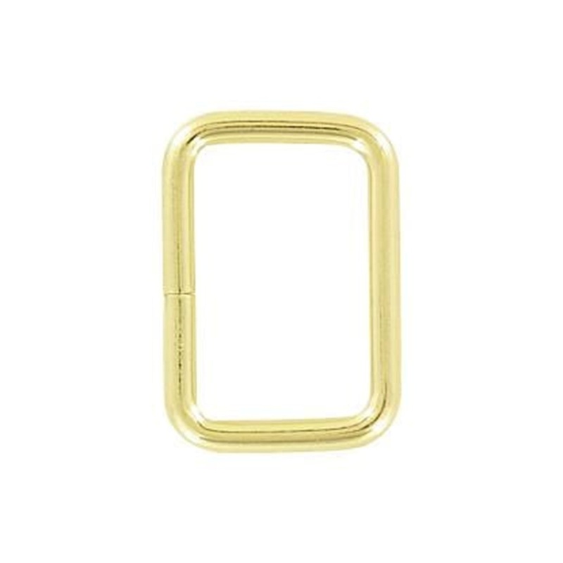 3/4″ Shiny Brass Plate, Split Rectangular Ring, Steel, #C-25-3-4-BP