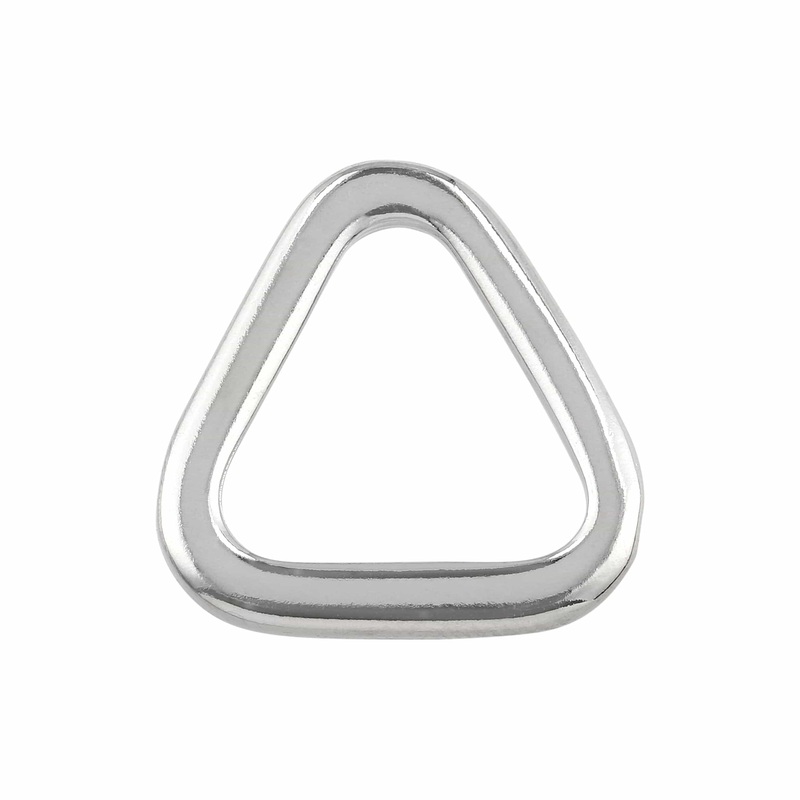 3/4″ Shiny Nickel, Flat Triangle Ring, Zinc Alloy, #P-3032-NIC