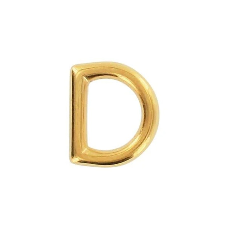 3/8″ Shiny Gold, Cast D Ring, Zinc Alloy, #P-2340