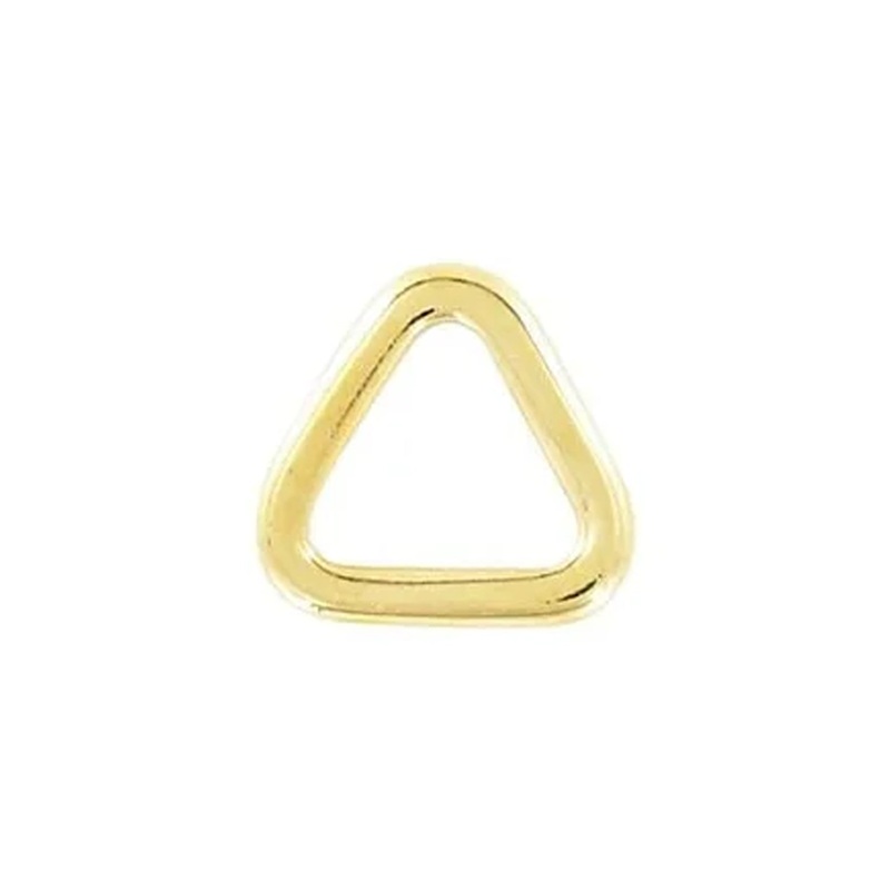 5/8″ Shiny Gold, Flat Triangle Ring, Zinc Alloy, #P-3031-GOLD