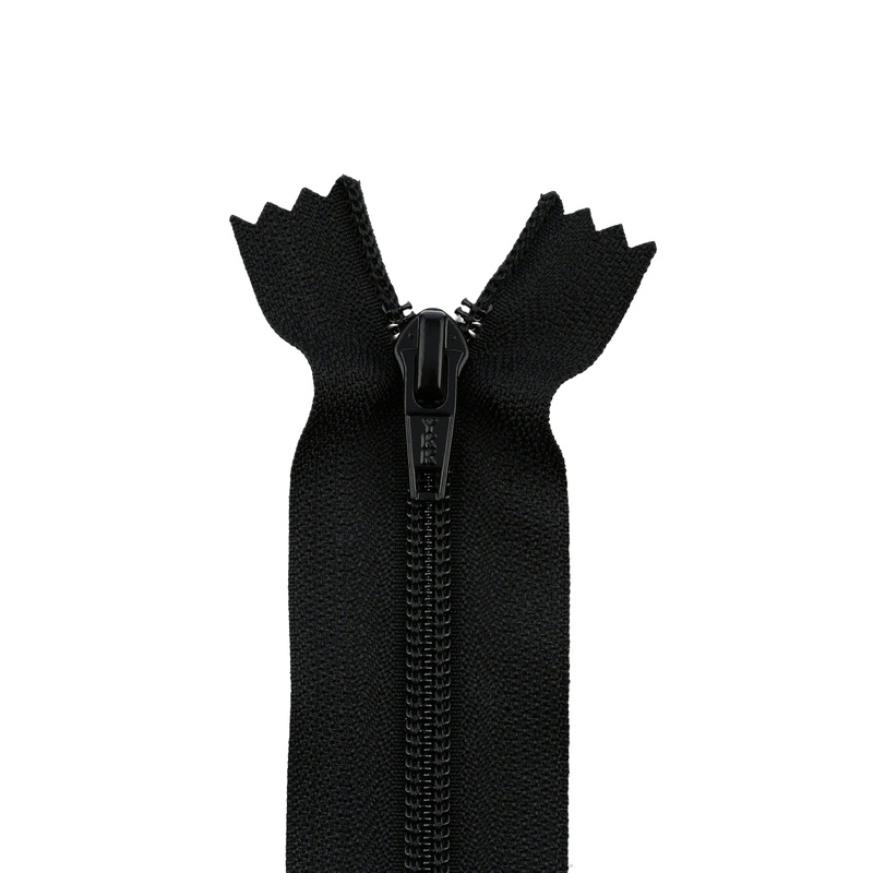 #5 Coil, Black, 8″ YKK Closed End Boot Zipper, Nylon, #560-8-BLK