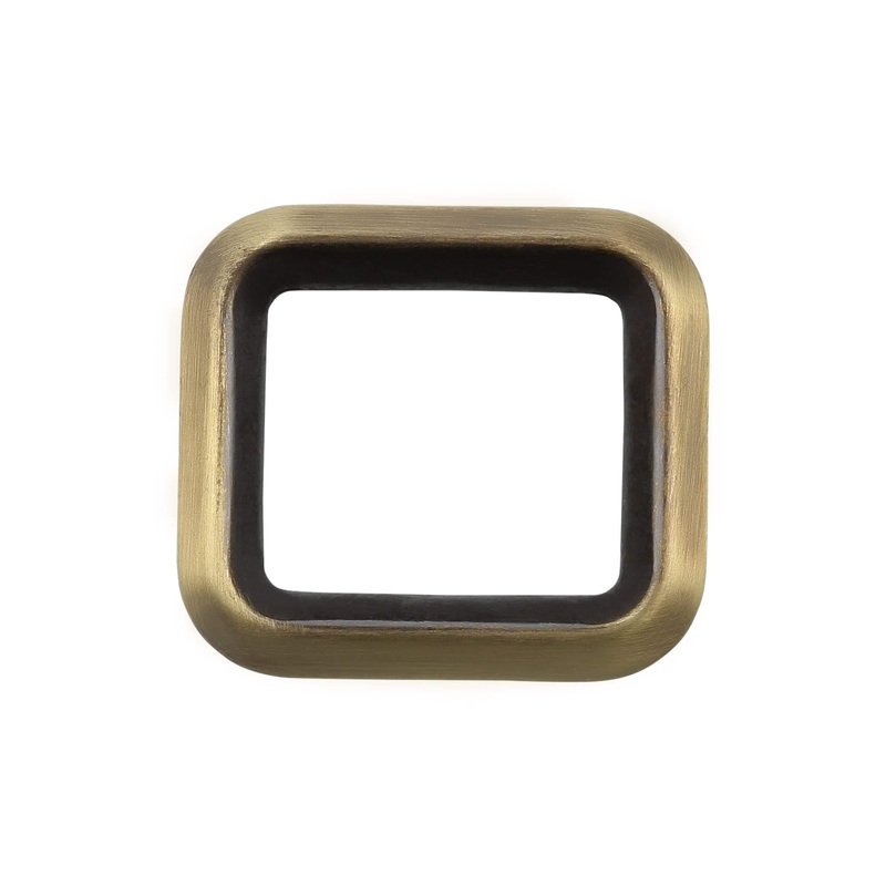 7/8″ Antique Brass, Cast Beveled Rectangular Ring, Zinc Alloy, #P-2872-ANTB