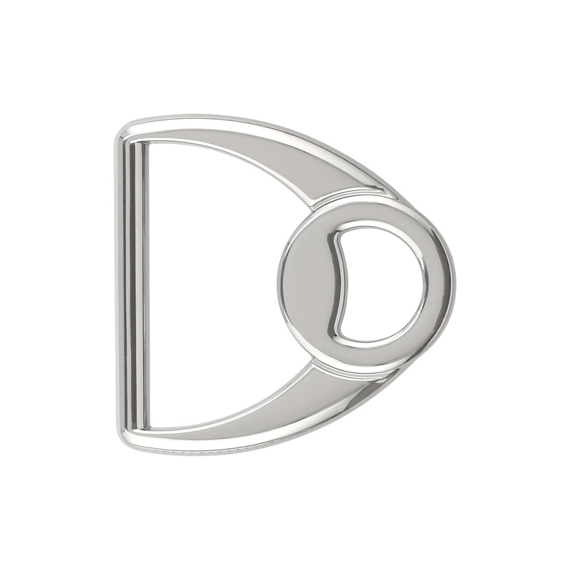 1 1/2″ Shiny Nickel, Double Loop D-Ring, Zinc Alloy, #P-3038-NIC